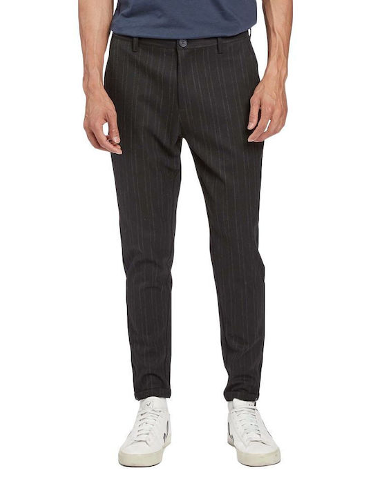 Gabba Pisa Men's Trousers in Slim Fit Γκρι-μαύρο