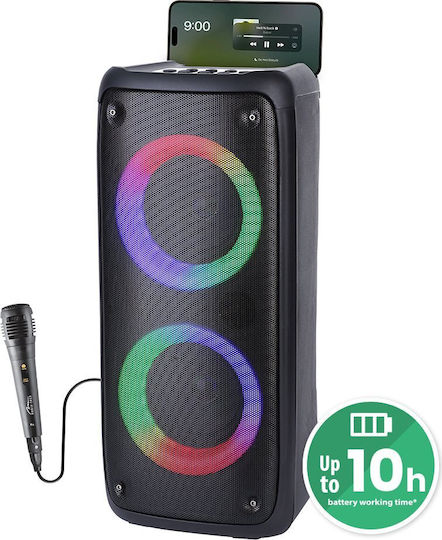 Media-Tech Boxă Karaoke Cu Microfon Cu Fir Și Efecte De Iluminare MT3181 Negru