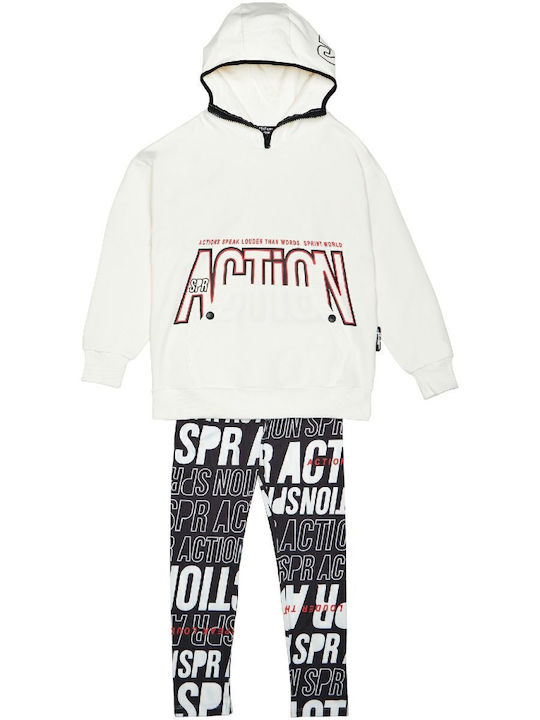 Παιδικό Σετ με Κολάν Χειμερινό 2τμχ Off White, Εκρού