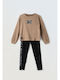 Evita Kinder Set mit Leggings Winter 2Stück Coffee