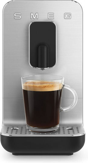 Smeg Automatic Espresso Machine 1350W Pressure 19bar with Grinder Black BCC01BLMEU