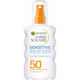 Ambre Solaire Sensitive Advanced Produs Cu Protecție Solară Pentru Corp SPF50+ Spray 200ml