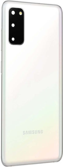 Clappio Batterieabdeckung Weiß für Samsung Galaxy S20