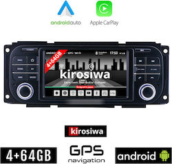 Kirosiwa Car-Audiosystem für Jeep Cherokee 2002-2007 (Bluetooth/USB/WiFi/GPS/Apple-Carplay/Android-Auto) mit Touchscreen 7"