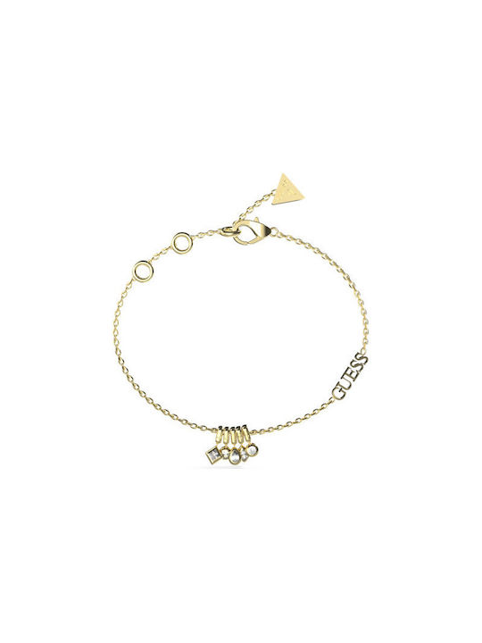 Guess Bracelet made of Steel Gold Plated with Zircon