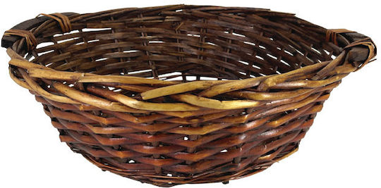Marhome Coș decorativ Lemn cu mânere Brown 35x35x12buc