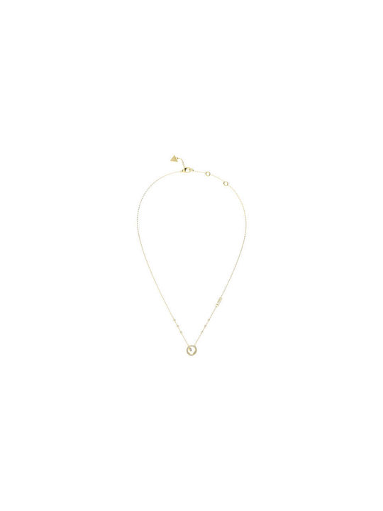 Guess Tiny Dancer Necklace from Gold Plated Steel with Zircon