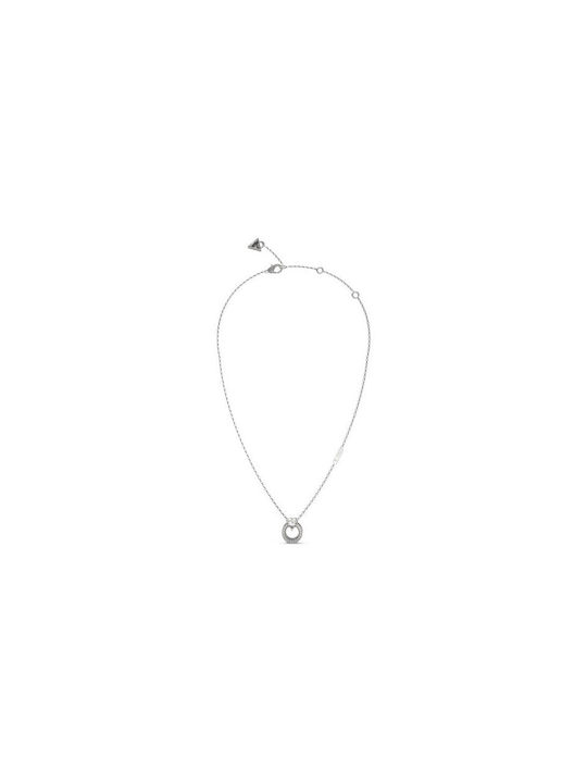 Guess M'ama Non M'ama Necklace from Steel with Zircon