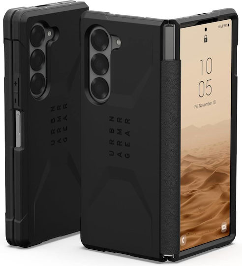UAG Civilian Umschlag Rückseite Kunststoff / Silikon Schwarz (Galaxy Z Fold6)