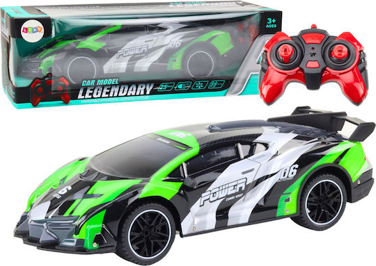 Sports Car Remote Controlled Rc 1:10 25km/h Lights Green