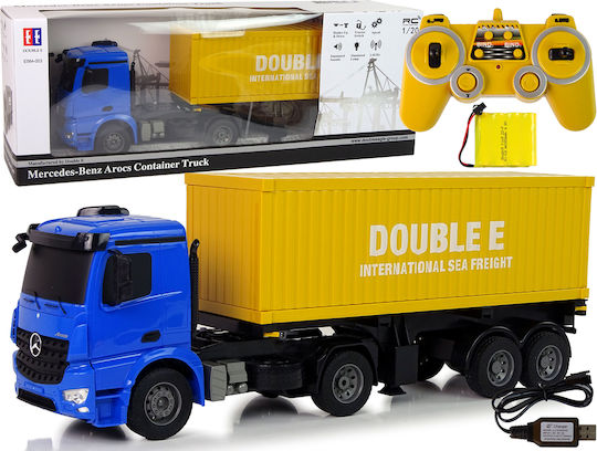 Large R C Truck Mercedes Arocs Blue 1:20 Container 58 Cm Long