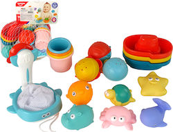 Wassertiere Gummi-Netz Bade-Set Meereskreaturen 17 Teile