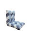Linea Home Μαξιλάρι Καρέκλας Κήπου Μπαμπού Weave Μπλε 50x100εκ.