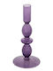 A-s Chandelier Κηροπήγιο Γυάλινο σε Μωβ Χρώμα 9x9x19.5εκ.