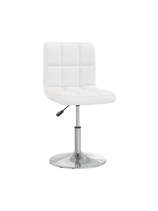 Stool Bar with Adjustable Height White 40x43x71-85.5cm