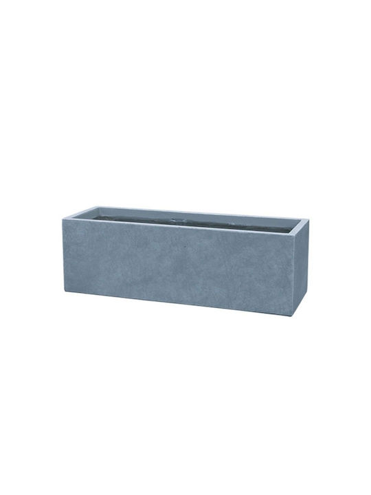 Marhome Planter Box Plastic Grey Marble 70x25x23cm.