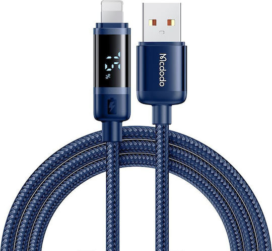 Mcdodo Ca-5001 Braided USB-A to Lightning Cable 100W Blue 1.2m (066776)