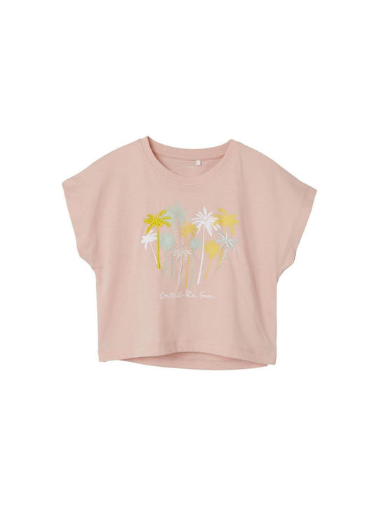 Name It Kids Crop Top Short Sleeve Peach Bud