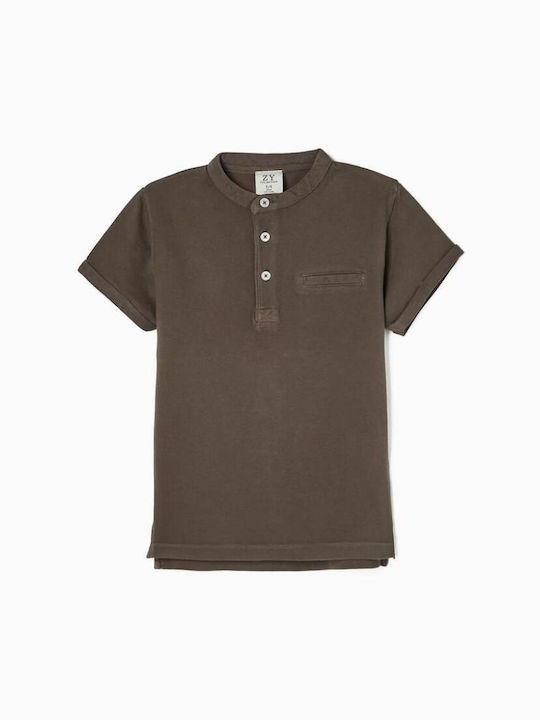 Zippy Παιδικό Polo Μακρυμάνικο Grey