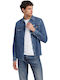 Long-sleeved Denim Shirt Blue