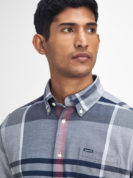 Barbour Men's Shirt Long Sleeve Checked Grey