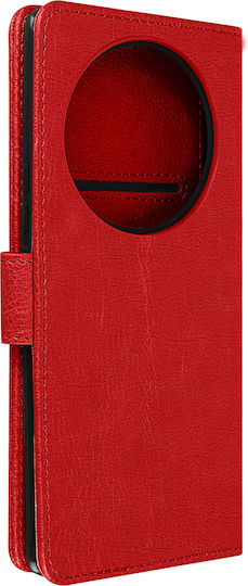 Red Flip Case Card Holder Video Support Honor Magic 5 Pro