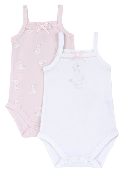 Chicco Baby Bodysuit Set Pink 2pcs