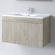Martin Waschtisch mit Waschbecken L97xB60xH44cm Beige Oak