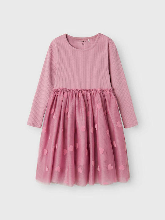Name It Kinderkleid Langärmelig Tüll Lilac