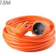 1 Platz mit Kabel 15m Durchmesser 3 x 1.5mm² Rot