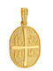 Papoulidis Jewellery Anhänger Kinder Amulett Beidseitig Konstantinato aus Gold 9K 260