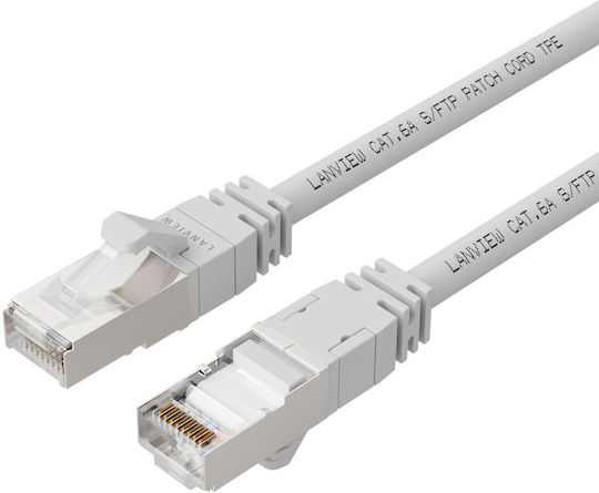 Lanview S/FTP Cat.6a (Gigabit) Καλώδιο Δικτύου Ethernet 20m Λευκό