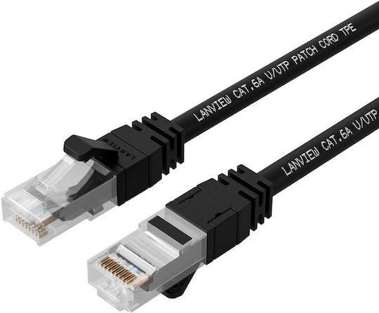 Lanview U/UTP Kat.6a Ethernet-Netzwerkkabel 0.5m Schwarz 1Stück
