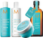 Moroccanoil Volume Set de îngrijire a părului cu Șampon, Mască, Ulei și Tratament 4buc