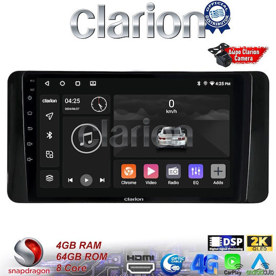 Clarion Auto-Audiosystem für Skoda Kamiq 2019 > (Bluetooth/USB/WiFi/GPS/Apple-Carplay/Android-Auto) mit Touchscreen 9.5"
