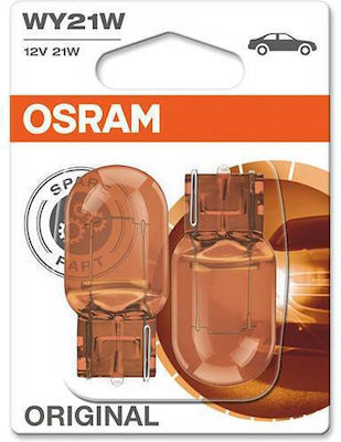 Osram Lămpi Autoturismului T20 / WY21W / W3x16d Halogen Portocaliu 12V 21W 2buc