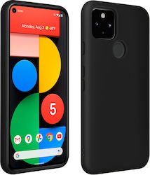 Back Cover Google Pixel 5 Semi-rigid Soft Touch Compatible Qi Black
