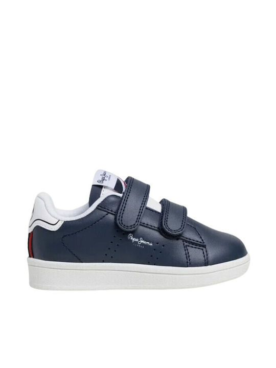 Pepe Jeans Παιδικά Sneakers με Σκρατς Navy Μπλε