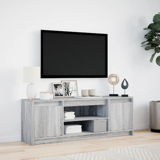 Έπιπλο Τηλεόρασης με Φωτισμό LED Γκρι Sonoma Μ139.5xΠ34xΥ50cm