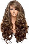 Korbi Wig with Synthetic Hair in Dark Chestnut Color 60cm