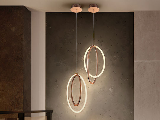 Ocellis Adjustable Pendant Light Rose Gold 21x12cm