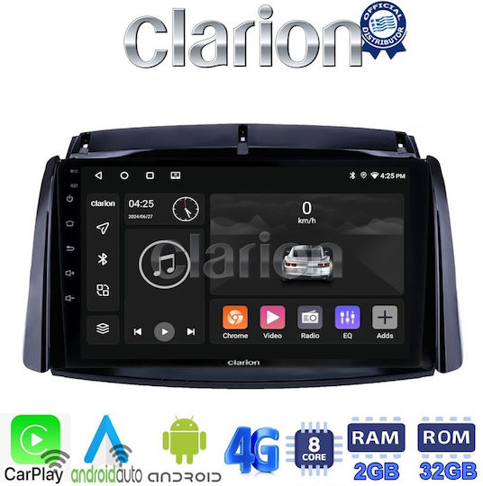 Clarion Ηχοσύστημα Αυτοκινήτου για Renault Koleos 2006>2017 (Bluetooth/USB/WiFi/GPS/Apple-Carplay/Android-Auto) με Οθόνη Αφής 9"