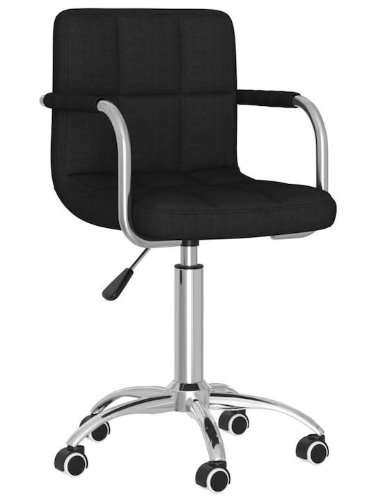 Rotating Chair Visitor in Black Color 50x47x74.5cm 1pcs