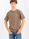 T-shirt Καφέ