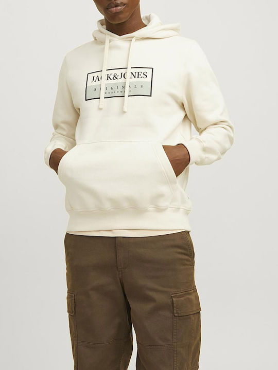 Jack & Jones Суитшърт с Качулка Antique White C...