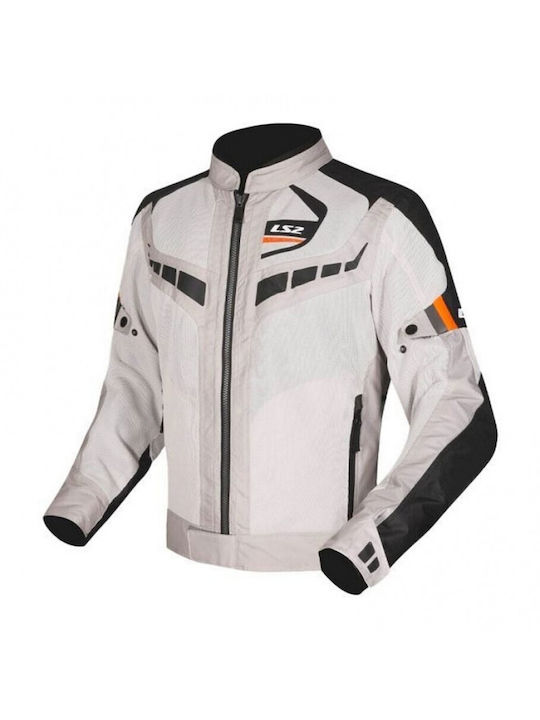 LS2 Garda Air Sommer Herren Motorradhose Schwarz/Grau/Hi-Vi Orange