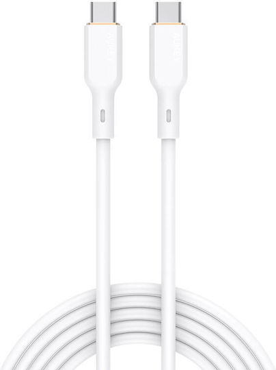 Aukey USB 2.0 Cable USB-C male - USB-C 100W PD Λευκό 1.8m 067154