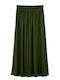 Philosophy Wear Satin Maxi Skirt Olive