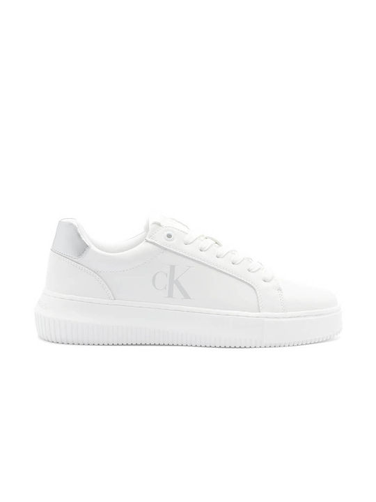 Calvin Klein Damen Chunky Sneakers Bright White / Silver