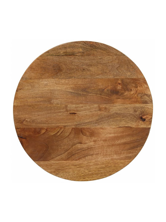 vidaXL Rund Tischoberfläche aus Massivholz Mango - Brown 40x40x3.8cm 370071 1Stück